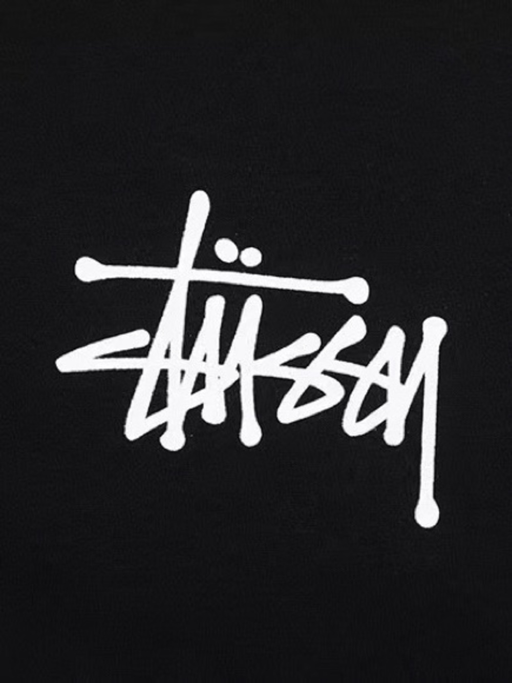 🎈Stussy Black Crewneck Tee - Logo Tag Detail - Picture 7 of 7